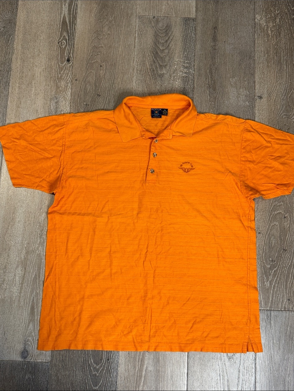 Men's Orange The Olympic Club Short-Sleeve Polo with Subtle Chest Emblem 0787